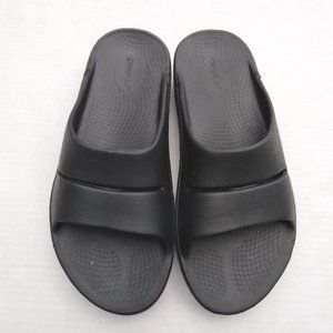 Oofos Ooahh Black Comfort Slides Slip On Sandals Shoes Size Mens 9 Womens 11